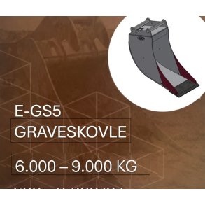 Graveskovle | E-GS5 | 6.000-9.000 kg